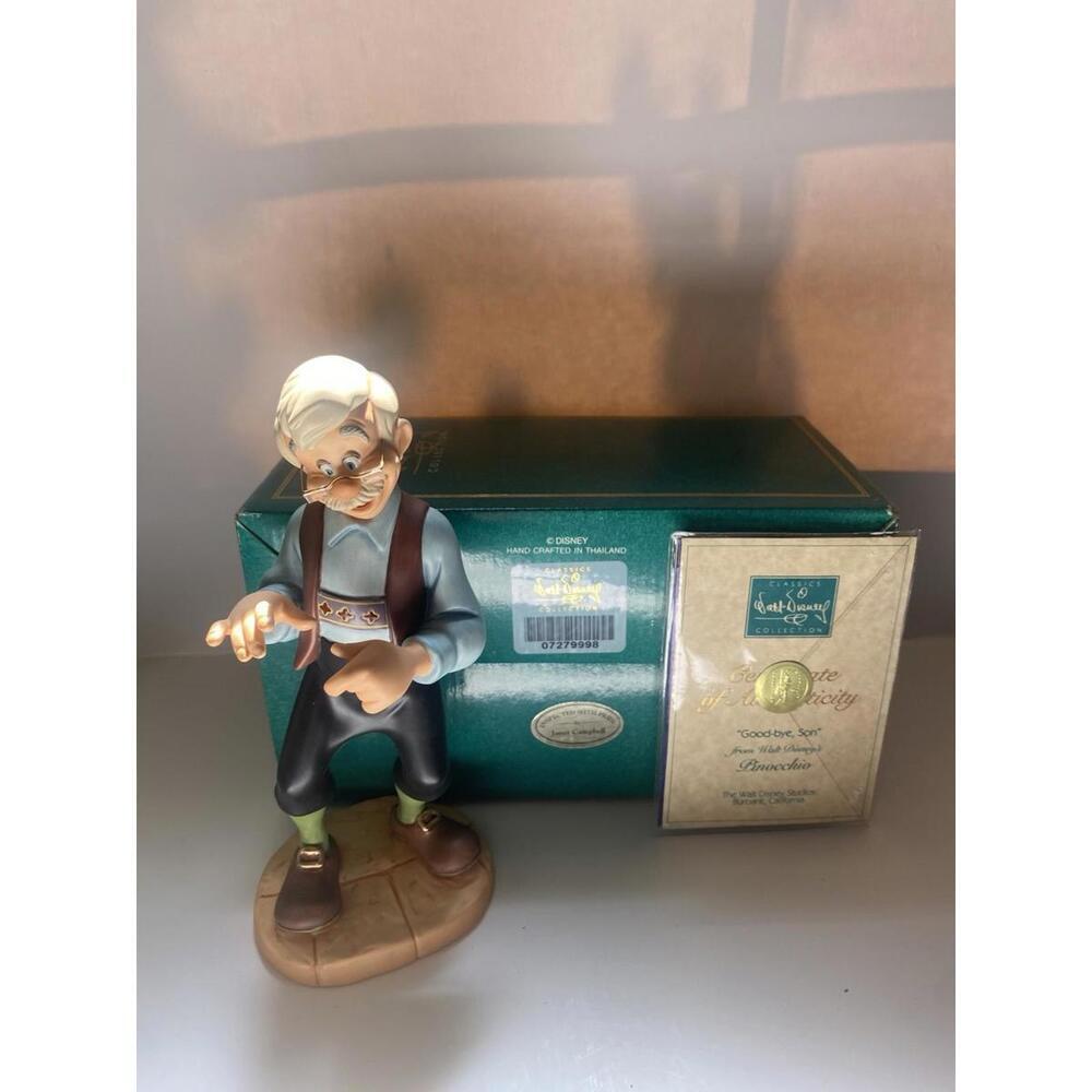 WDCC Pinocchio 8" Geppetto Good-Bye, Son Porcelain Figurine w/BOX & COA